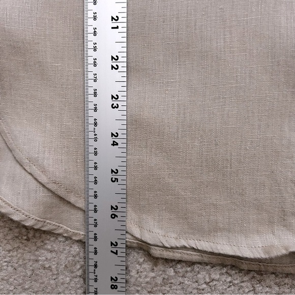 Zara Linen Oversized Button Down Shirt - Picture 8 of 9